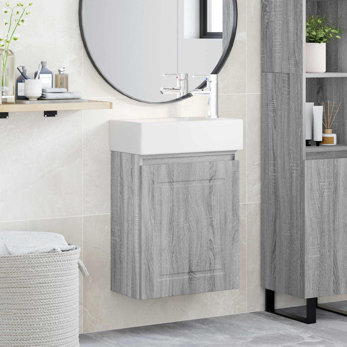 Unitate de baie cu robinet Sonoma gri 45,5 x 22,5 x 84 cm - WALTI WALTI