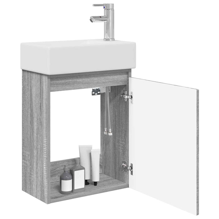 Unitate de baie cu robinet Sonoma gri 45,5 x 22,5 x 84 cm - WALTI WALTI