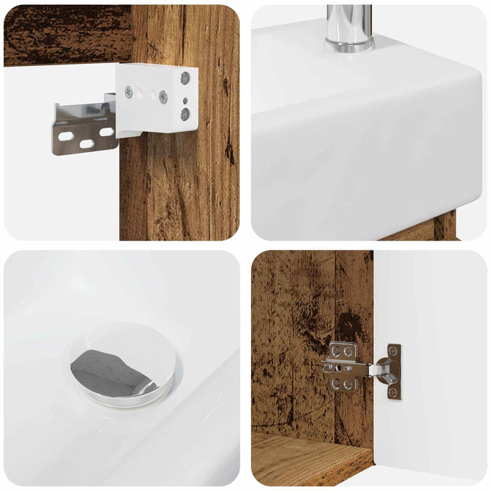 Unitate de baie cu robinet Lemn vechi 45,5 x 22,5 x 84 cm - WALTI WALTI