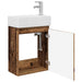 Unitate de baie cu robinet Lemn vechi 45,5 x 22,5 x 84 cm - WALTI WALTI
