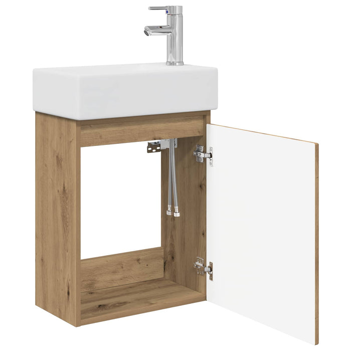 Unitate de baie cu robinet Stejar Artizanal 45,5 x 22,5 x 84 cm - WALTI WALTI