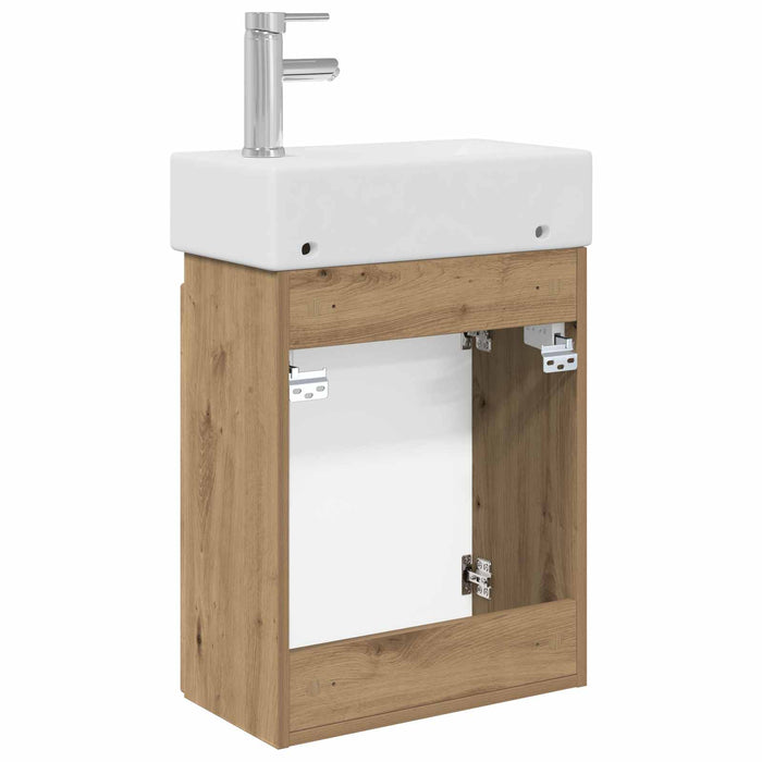 Unitate de baie cu robinet Stejar Artizanal 45,5 x 22,5 x 84 cm - WALTI WALTI