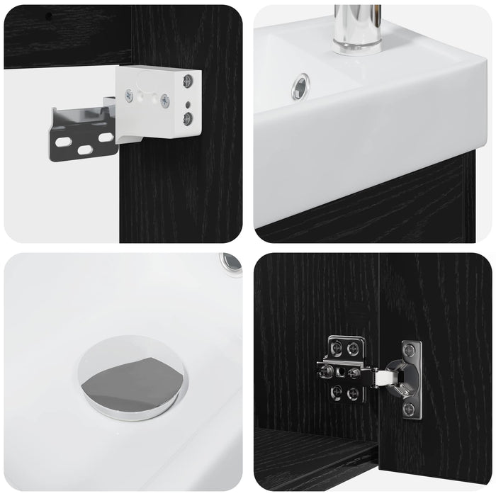 Unitate de baie cu robinet Stejar Negru 40,5 x 22,5 x 62 cm - WALTI WALTI