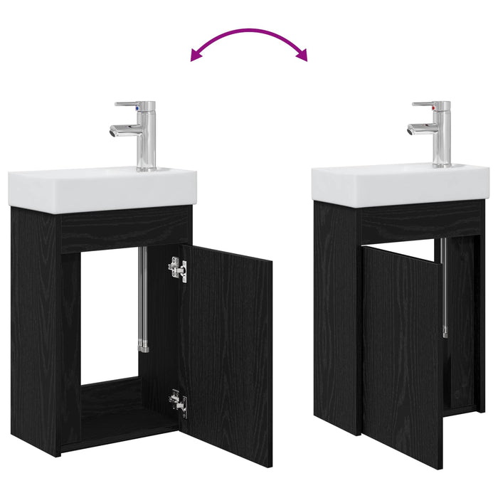 Unitate de baie cu robinet Stejar Negru 40,5 x 22,5 x 62 cm - WALTI WALTI