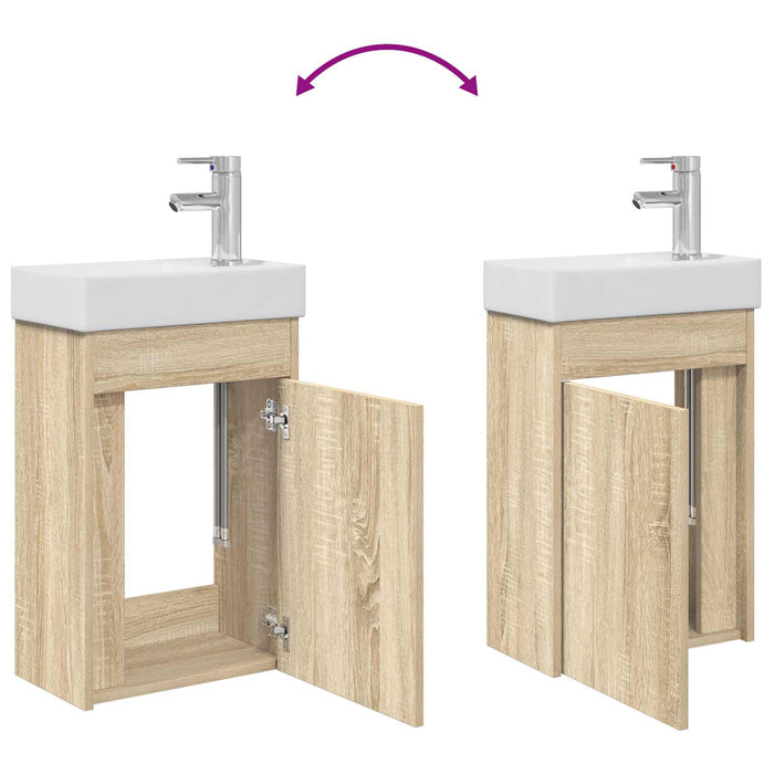 Unitate de baie cu robinet Stejar Sonoma 40,5 x 22,5 x 62 cm - WALTI WALTI