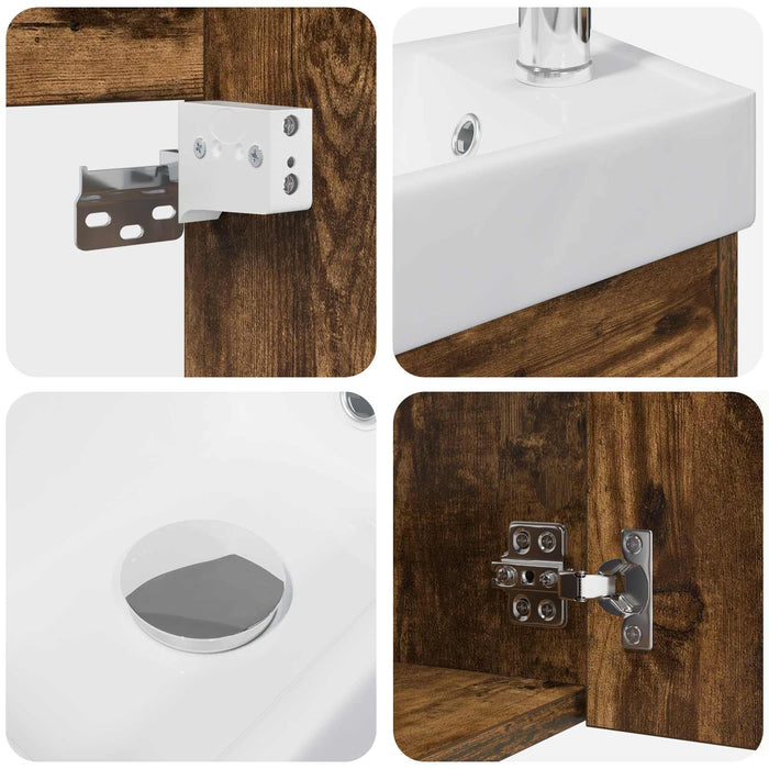 Unitate de baie cu robinet Stejar fumuriu 40,5 x 22,5 x 62 cm - WALTI WALTI