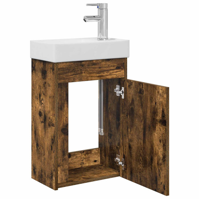 Unitate de baie cu robinet Stejar fumuriu 40,5 x 22,5 x 62 cm - WALTI WALTI