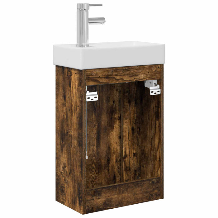 Unitate de baie cu robinet Stejar fumuriu 40,5 x 22,5 x 62 cm - WALTI WALTI