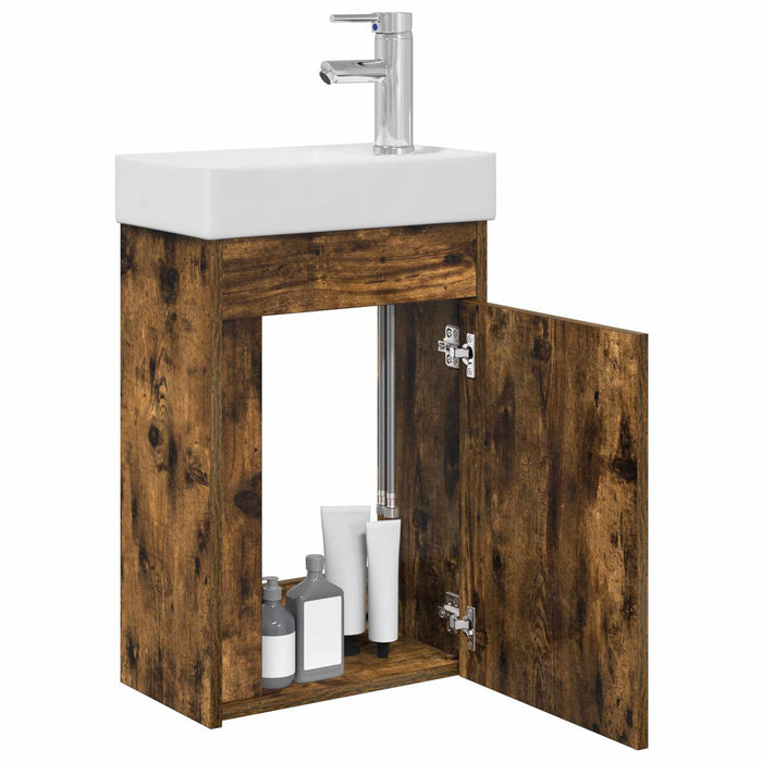 Unitate de baie cu robinet Stejar fumuriu 40,5 x 22,5 x 62 cm - WALTI WALTI