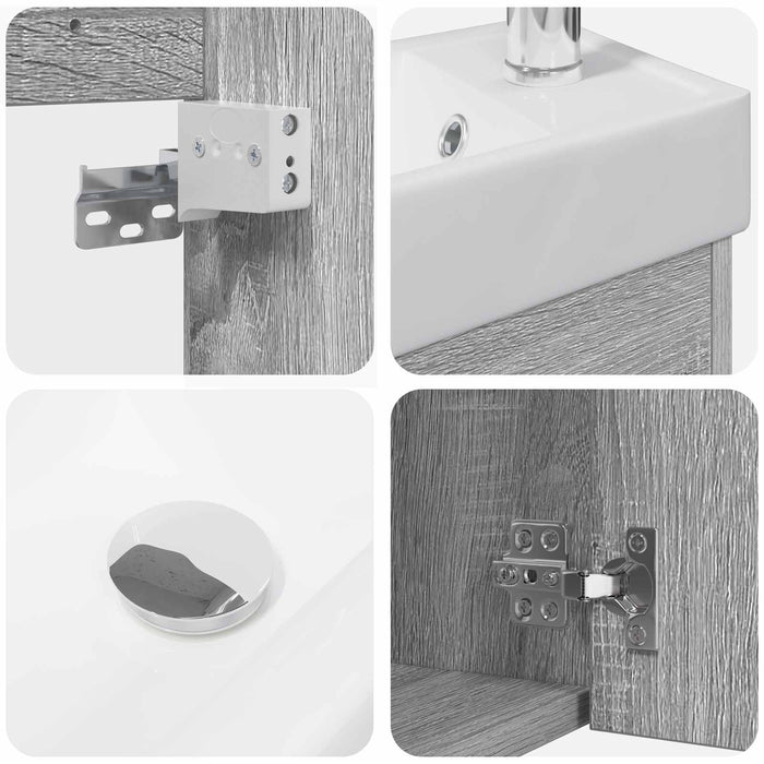 Unitate de baie cu robinet Sonoma gri 40,5 x 22,5 x 62 cm - WALTI WALTI
