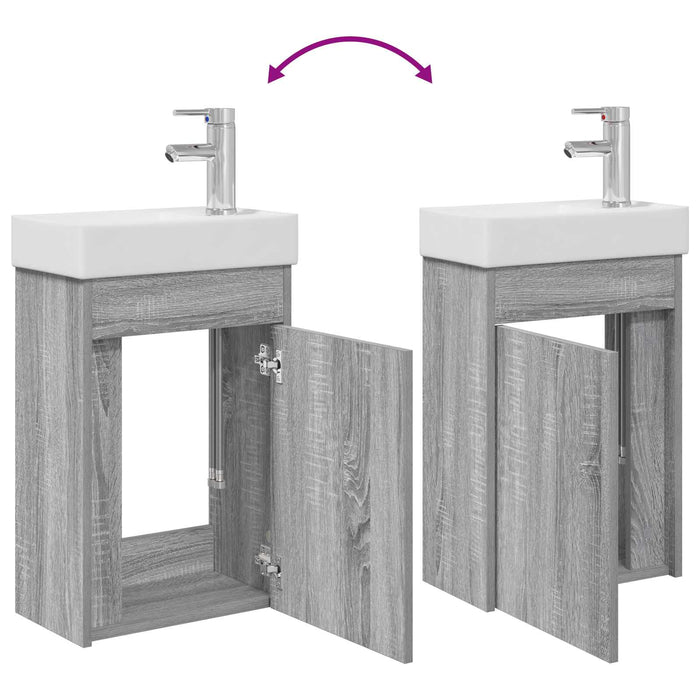 Unitate de baie cu robinet Sonoma gri 40,5 x 22,5 x 62 cm - WALTI WALTI