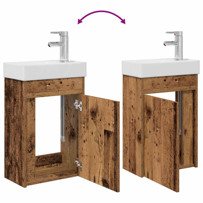 Unitate de baie cu robinet Lemn vechi 40,5 x 22,5 x 62 cm - WALTI WALTI
