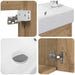Chiuveta de baie cu birou Stejar artizanal 40,5 x 22,5 x 62 cm - WALTI WALTI