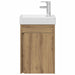 Chiuveta de baie cu birou Stejar artizanal 40,5 x 22,5 x 62 cm - WALTI WALTI