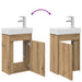 Chiuveta de baie cu birou Stejar artizanal 40,5 x 22,5 x 62 cm - WALTI WALTI