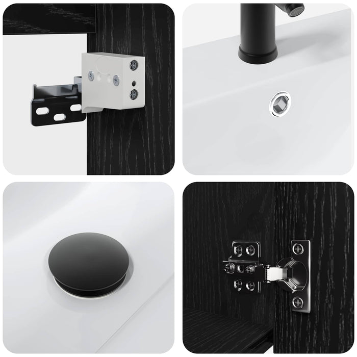 Unitate de baie cu robinet Stejar Negru 42 x 40 x 74,5 cm - WALTI WALTI