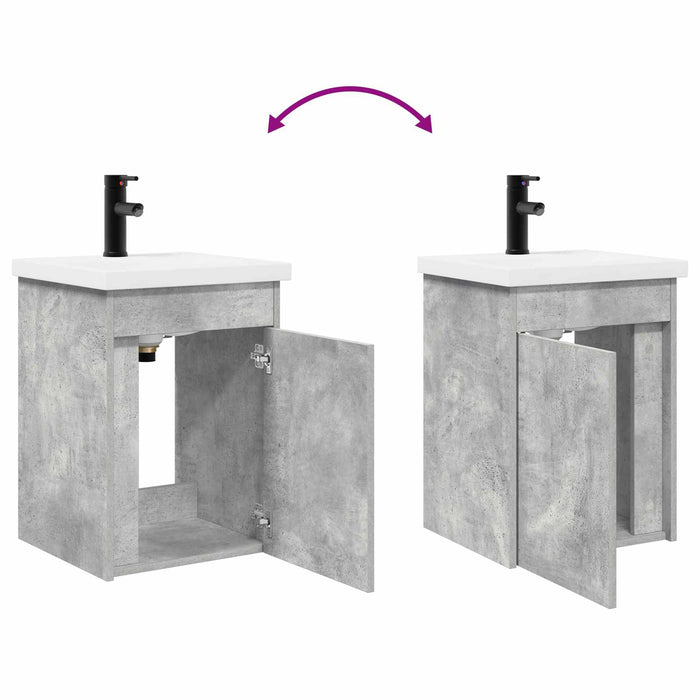 Unitate de baie cu robinet Gri Beton 42 x 40 x 74,5 cm - WALTI WALTI