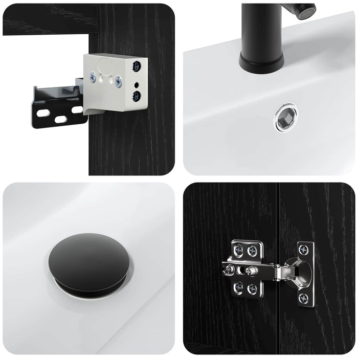 Unitate de baie cu robinet Stejar Negru 61 x 40 x 74,5 cm - WALTI WALTI