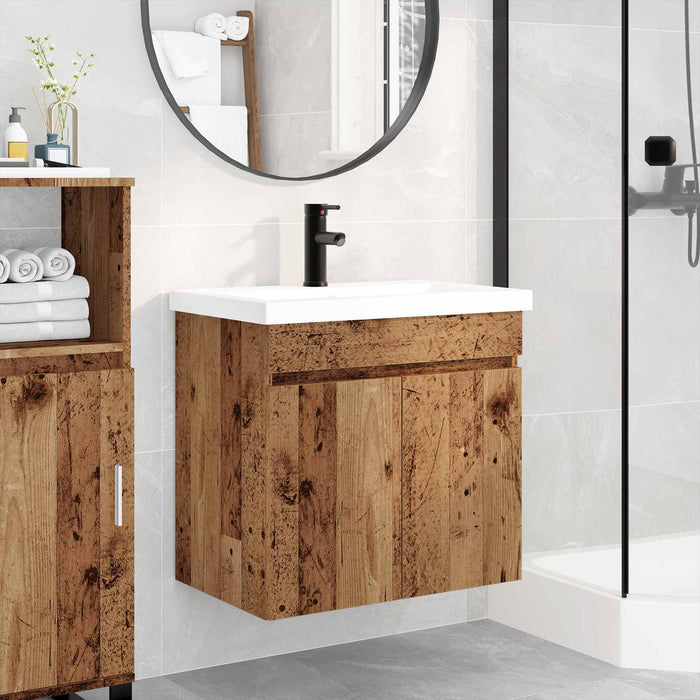 Mobilier de baie cu chiuvetă cu ușă Lemn vechi 61 x 39 x 58 cm - WALTI WALTI