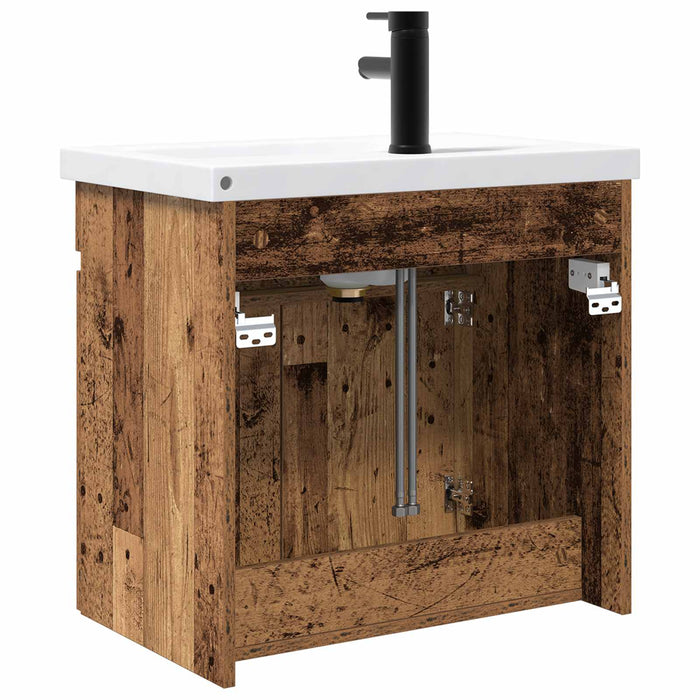 Mobilier de baie cu chiuvetă cu ușă Lemn vechi 61 x 39 x 58 cm - WALTI WALTI