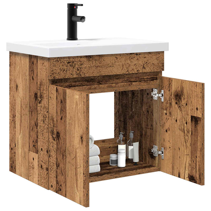 Mobilier de baie cu chiuvetă cu ușă Lemn vechi 61 x 39 x 58 cm - WALTI WALTI