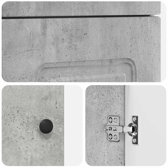 Mobilă de baie cu chiuvetă Gri Beton 42 x 40 x 84,5 cm - WALTI WALTI