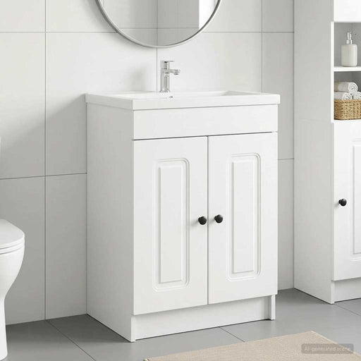 Dulap de baie sub chiuvetă Alb 56 x 37,5 x 81 cm Lemn prelucrat - WALTI WALTI