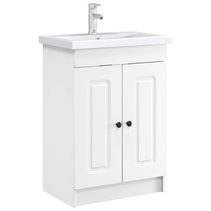 Dulap de baie sub chiuvetă Alb 56 x 37,5 x 81 cm Lemn prelucrat WALTI