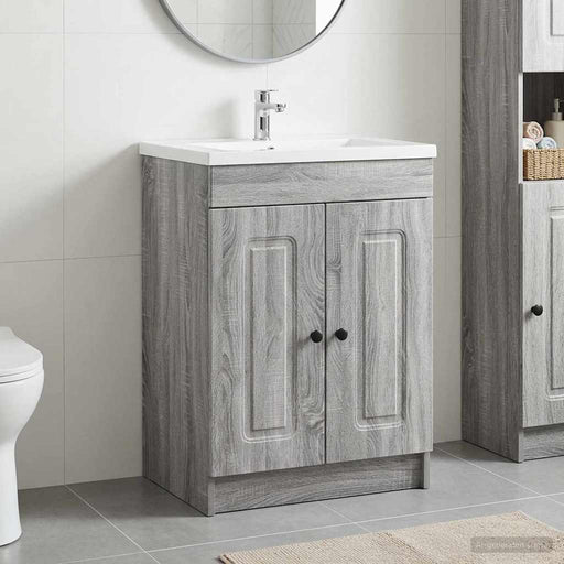 Dulap de baie sub chiuvetă Sonoma gri 56 x 37,5 x 81 cm - WALTI WALTI