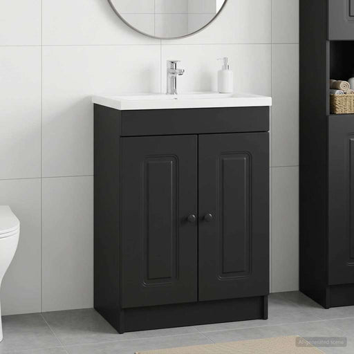 Dulap de baie sub chiuvetă Negru 78,5 x 37,5 x 81 cm - WALTI WALTI