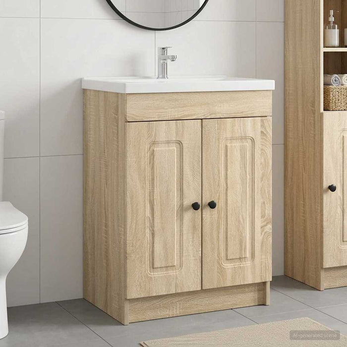 Dulap de baie sub chiuvetă Stejar Sonoma 78,5 x 37,5 x 81 cm - WALTI WALTI