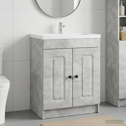 Dulap de baie sub chiuvetă Gri Beton 78,5 x 37,5 x 81 cm - WALTI WALTI
