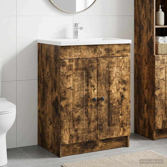 Dulap de baie sub chiuvetă Stejar fumuriu 78,5 x 37,5 x 81 cm - WALTI WALTI