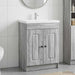 Dulap de baie sub chiuvetă Sonoma gri 78,5 x 37,5 x 81 cm - WALTI WALTI