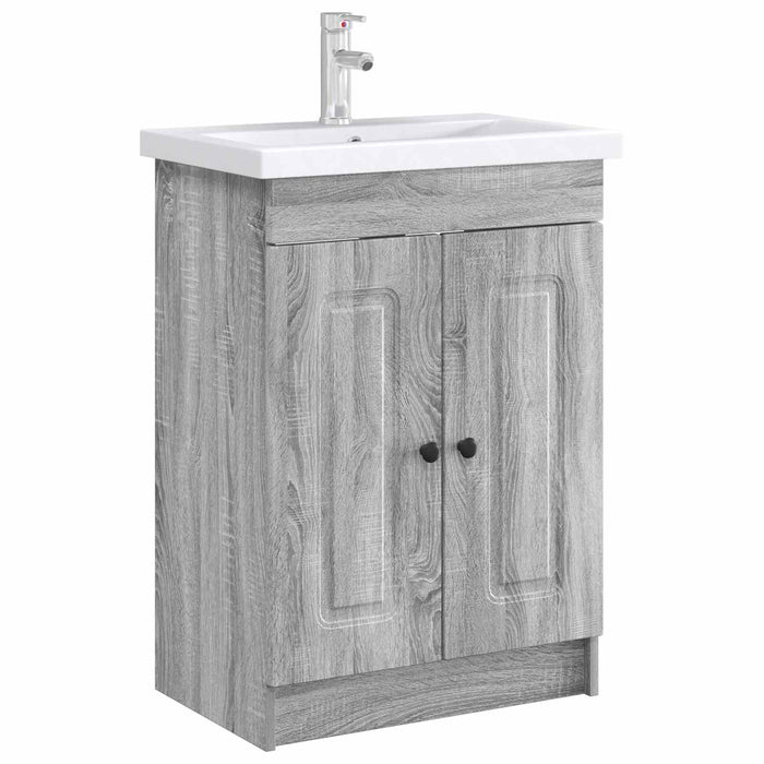 Dulap de baie sub chiuvetă Sonoma gri 78,5 x 37,5 x 81 cm - WALTI WALTI