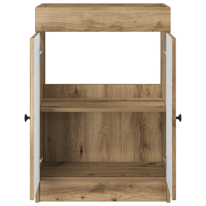 Dulap de baie sub chiuvetă Stejar Artizanal 78,5 x 37,5 x 81 cm - WALTI WALTI