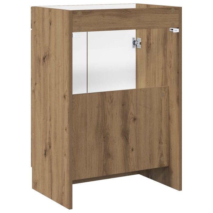 Dulap de baie sub chiuvetă Stejar Artizanal 78,5 x 37,5 x 81 cm - WALTI WALTI
