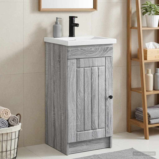 Mobilă de baie cu chiuvetă Sonoma gri 42 x 40 x 84,5 cm - WALTI WALTI