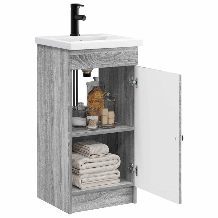 Mobilă de baie cu chiuvetă Sonoma gri 42 x 40 x 84,5 cm - WALTI WALTI