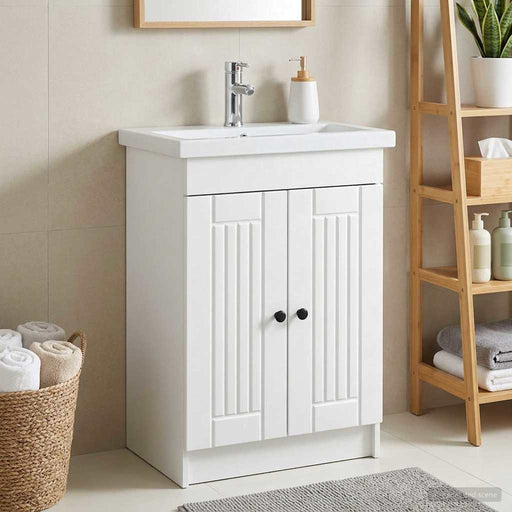 Dulap de baie sub chiuvetă Alb 56 x 37,5 x 81 cm Lemn prelucrat - WALTI WALTI