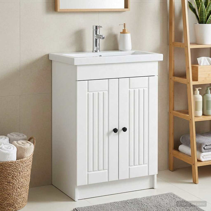 Dulap de baie sub chiuvetă Alb 56 x 37,5 x 81 cm Lemn prelucrat - WALTI WALTI