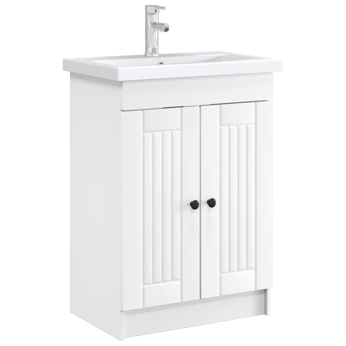 Dulap de baie sub chiuvetă Alb 56 x 37,5 x 81 cm Lemn prelucrat - WALTI WALTI