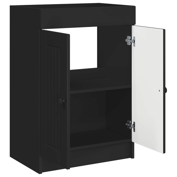 Dulap de baie sub chiuvetă Negru 56 x 37,5 x 81 cm - WALTI WALTI