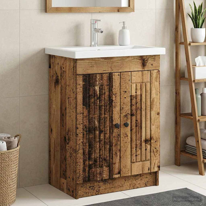 Dulap de baie sub chiuvetă Lemn vechi 56 x 37,5 x 81 cm - WALTI WALTI