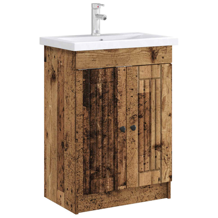 Dulap de baie sub chiuvetă Lemn vechi 56 x 37,5 x 81 cm - WALTI WALTI