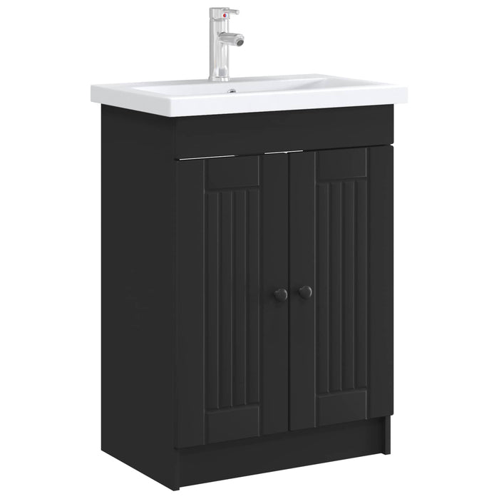 Dulap de baie sub chiuvetă Negru 78,5 x 37,5 x 81 cm - WALTI WALTI