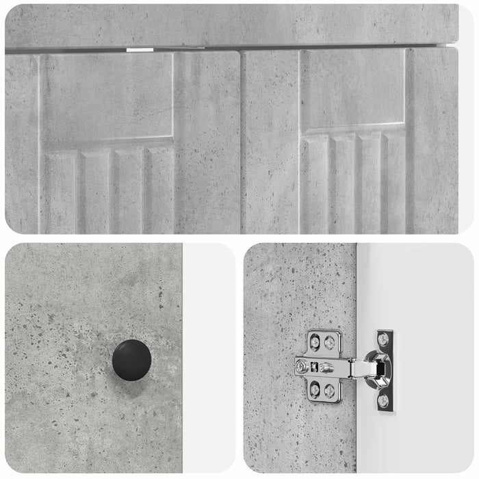 Dulap de baie sub chiuvetă Gri Beton 78,5 x 37,5 x 81 cm WALTI