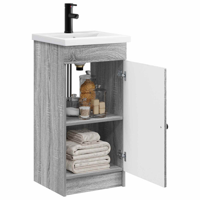Mobilă de baie cu chiuvetă Sonoma gri 42 x 40 x 84,5 cm - WALTI WALTI