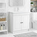 Dulap de baie sub chiuvetă Alb 56 x 37,5 x 81 cm Lemn prelucrat - WALTI WALTI