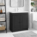 Dulap de baie sub chiuvetă Negru 56 x 37,5 x 81 cm - WALTI WALTI
